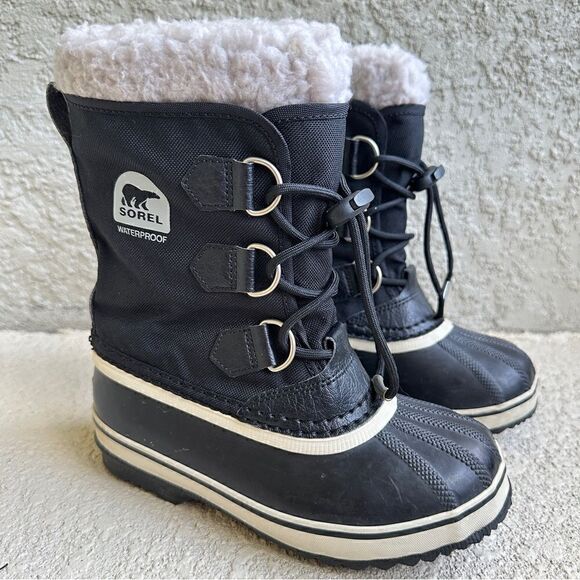 Sorel children’s yoot pac to boot fur winter children’s Sz 1 unisex - Picture 1 of 12